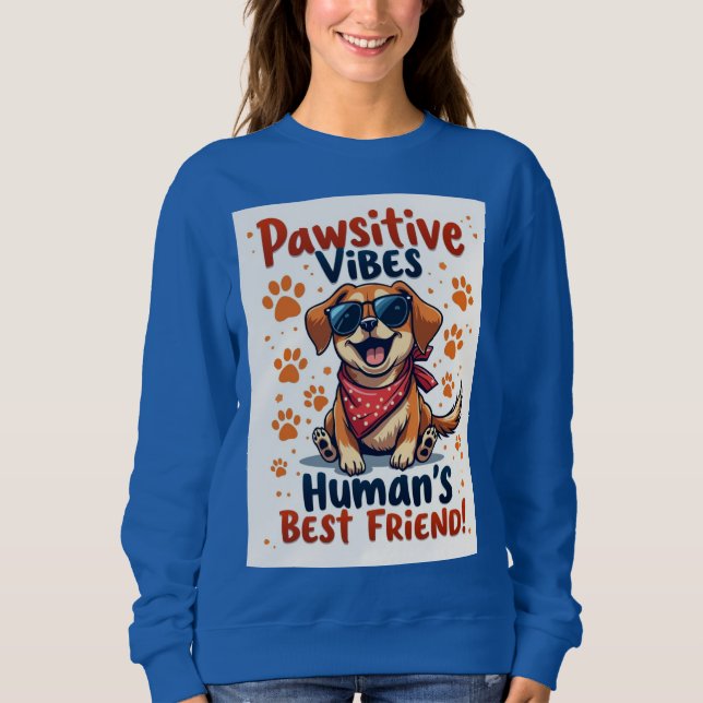 Sweatshirt Meilleur Ami de l'Homme Chien Mignon (Devant)