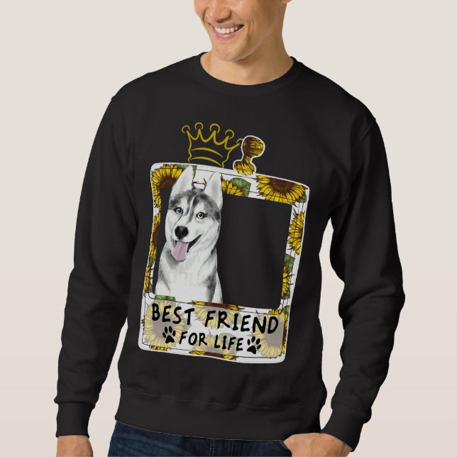 Sweatshirt Meilleur Ami Pour La Vie Pour Husky (Devant)