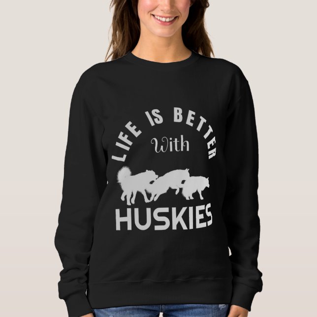Sweatshirt Meilleur Avec Huskies Husky Dog Pet (Devant)