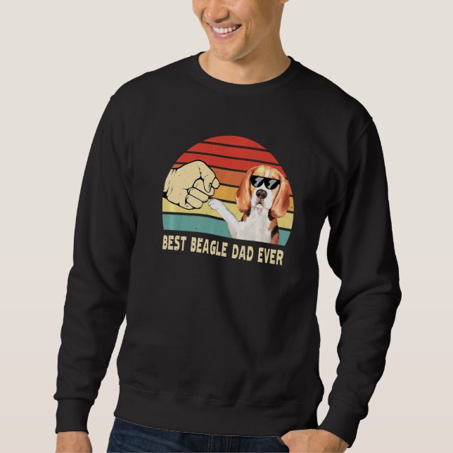 Sweatshirt Meilleur Beagle Chien Papa Jamais Pet Fête des pèr (Devant)