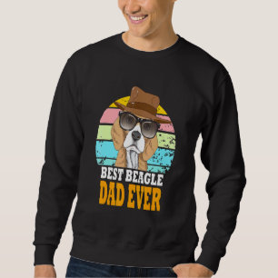Sweatshirt Meilleur Beagle Papa Jamais Chiens Retro Lunettes