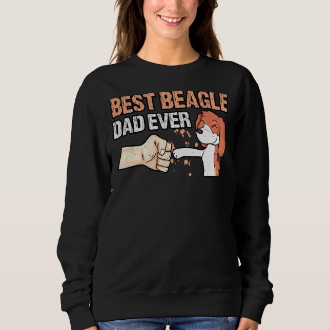 Sweatshirt Meilleur Beagle Papa papa Daddy Propriétaire de ch (Devant)