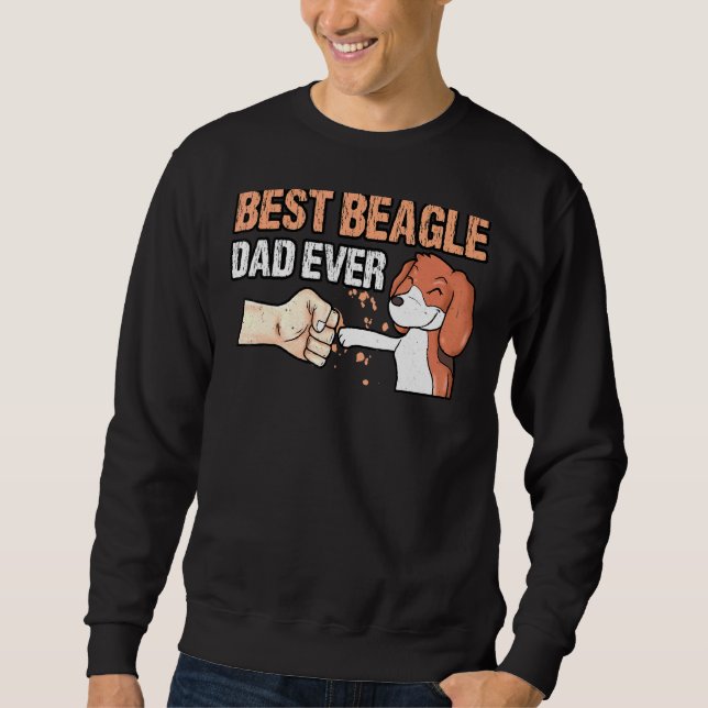 Sweatshirt Meilleur Beagle Papa papa Daddy Propriétaire de ch (Devant)
