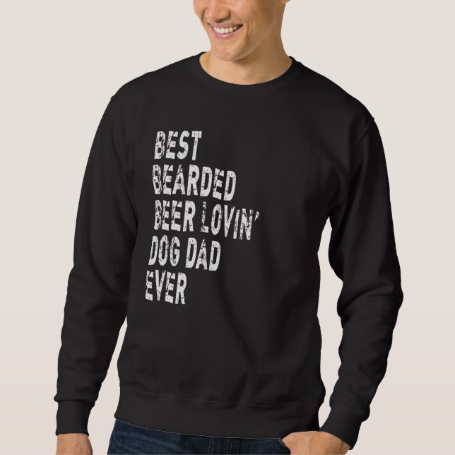 Sweatshirt Meilleur Bière Portée Meilleur Aimer' Chien Papa J (Devant)