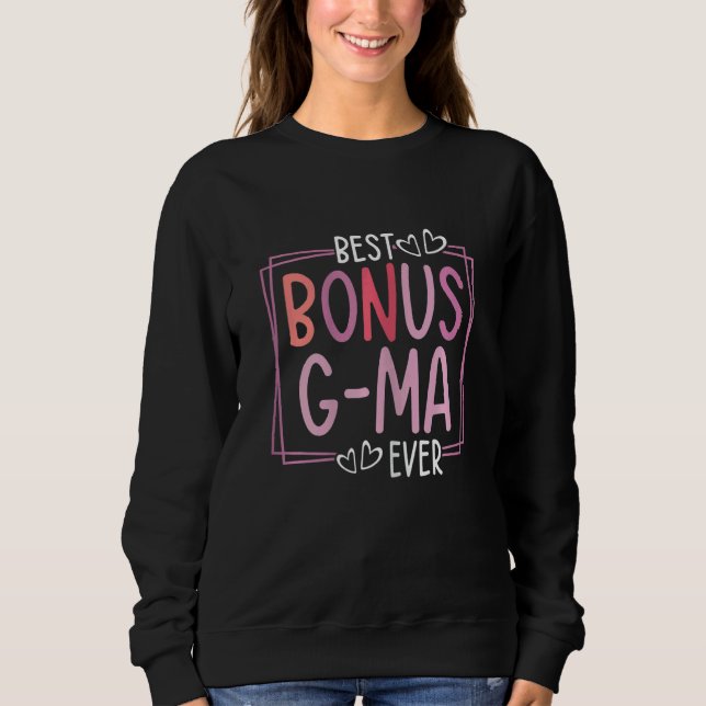Sweatshirt Meilleur Bonus G Ma Meilleure Fête des Mères Ma (Devant)