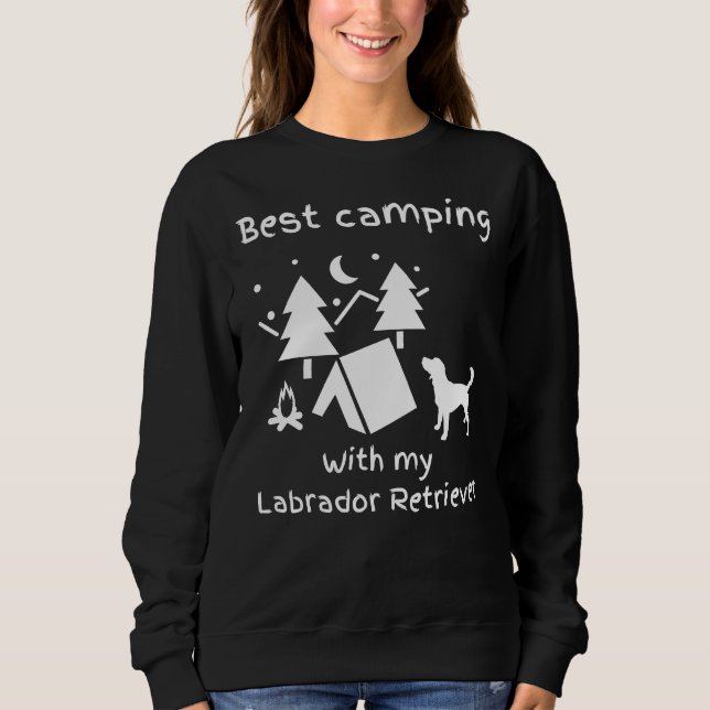 Sweatshirt Meilleur Camping Avec Mon Labrador Retriever Labra (Devant)