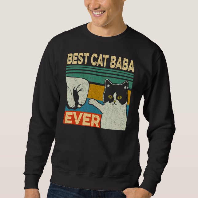 Sweatshirt Meilleur Chat Baba Ever Chat Papa Fête des pères (Devant)