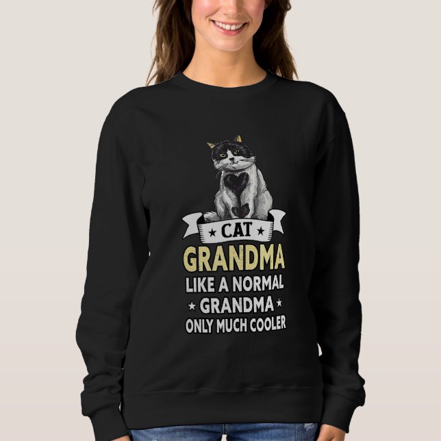 Sweatshirt Meilleur Chat Grand-mère Jamat Chat (Devant)