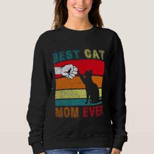Sweatshirt Meilleur Chat Maman Ever Drôle Vintage Retro Siame