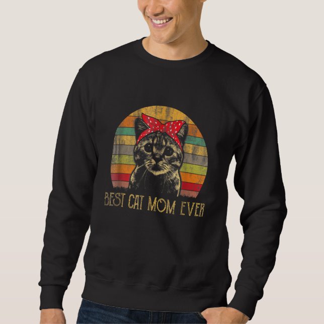 Sweatshirt Meilleur Chat Maman Jour des Mères (Devant)