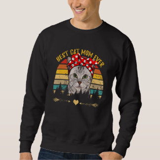Sweatshirt Meilleur Chat Maman Joyeux Fête Des Mères Chor Amé