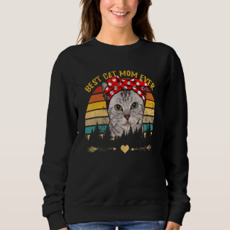 Sweatshirt Meilleur Chat Maman Joyeux Fête Des Mères Chor Amé