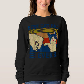 Sweatshirt Meilleur Chat Papa Jamais Fist Bump Chat Papa Homm