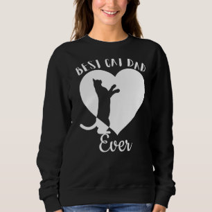 Sweatshirt Meilleur Chat Papa Jamais Mignonne Chats Noirs Vin