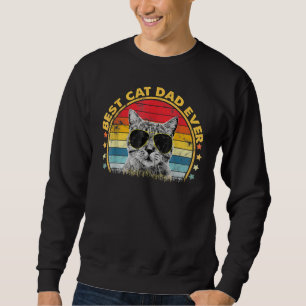 Sweatshirt Meilleur Chat Papa Jamais Style Vintage Hommes Bum
