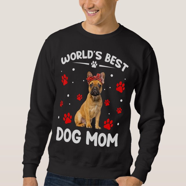 Sweatshirt Meilleur Chien de Chien à Chien Français au monde  (Devant)