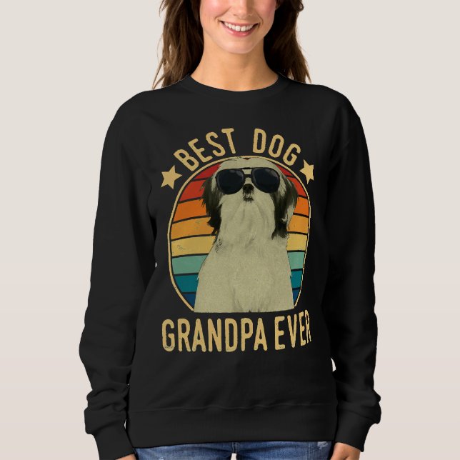 Sweatshirt Meilleur Chien Grand-Père Ever Shih Tzu Fête Du Pè (Devant)