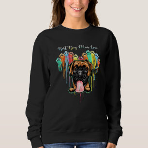 Sweatshirt Meilleur Chien Maman Jamais Coeur Boxer Chien