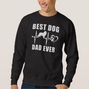 Sweatshirt Meilleur Chien Papa Jamais Brutale Collie Chien Co