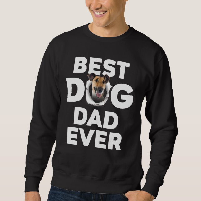 Sweatshirt Meilleur Chien Papa Jamais Feu Fox Terrier (Devant)