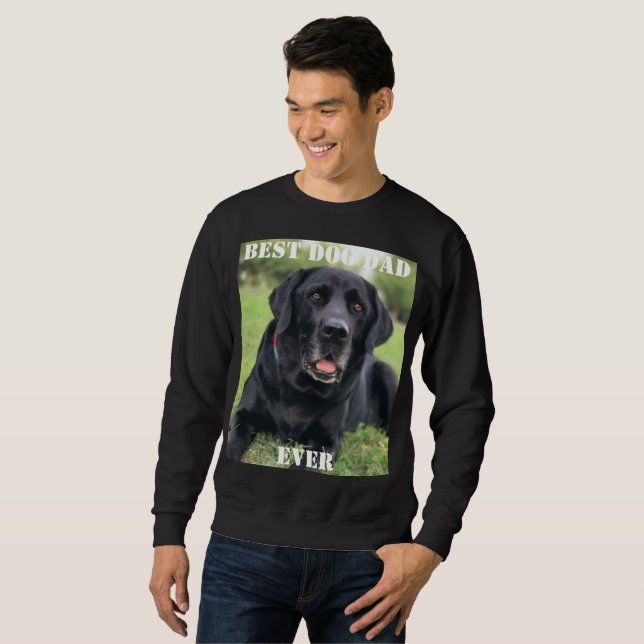 Sweatshirt Meilleur Chien Papa Jamais Photo Chiot Cadeaux Amu (Devant entier)
