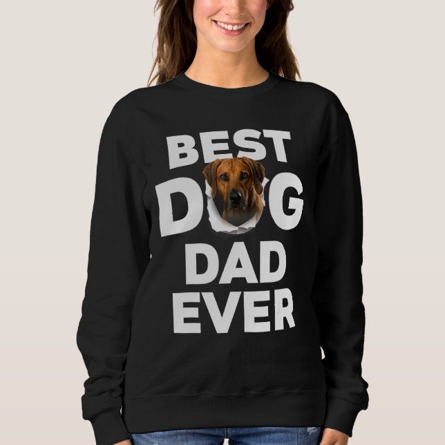 Sweatshirt Meilleur Chien Papa Jamais Rhodesian Ridgeback (Devant)