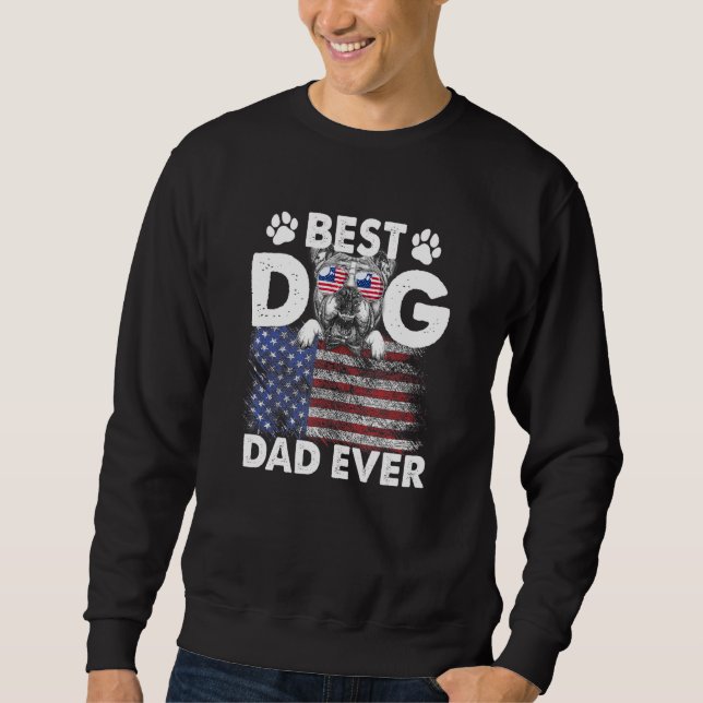 Sweatshirt Meilleur Chien Papa Jour Chien Français Chien Chie (Devant)