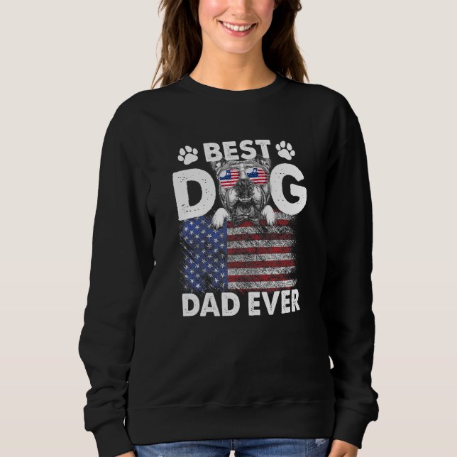 Sweatshirt Meilleur Chien Papa Jour Chien Français Chien Chie (Devant)