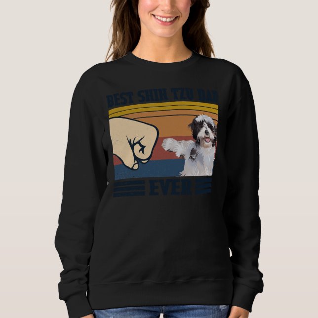Sweatshirt Meilleur Chih Tzu Papa Jamais (Devant)