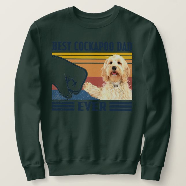 Sweatshirt Meilleur Cockapou Papa Jamais Drôle Amateur De Chi (Design devant)