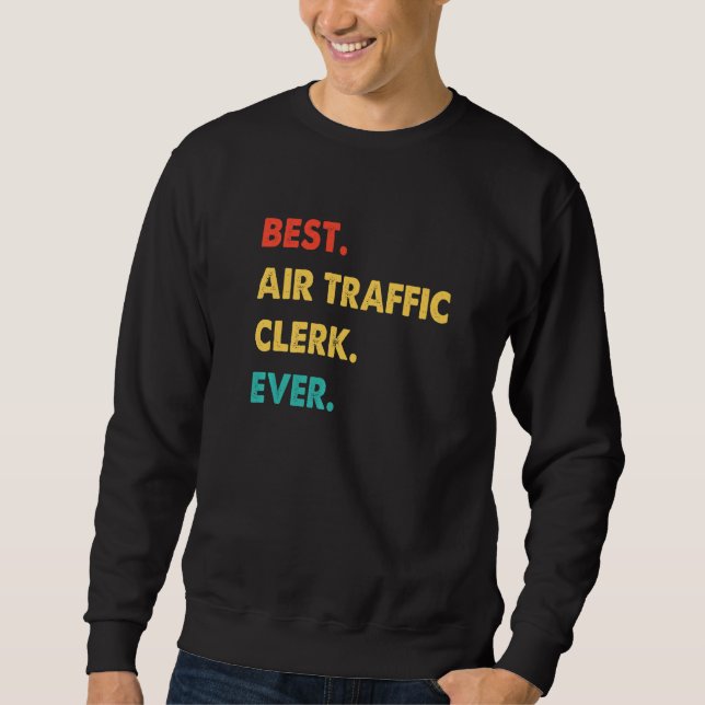 Sweatshirt Meilleur commis du trafic aérien rétro (Devant)