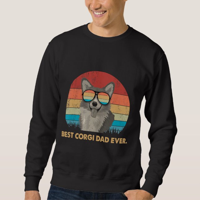Sweatshirt Meilleur Corgi Papa jamais (Devant)