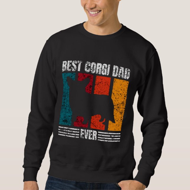 Sweatshirt Meilleur Corgi Papa Jamais Distorti (Devant)