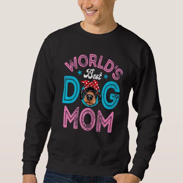 Sweatshirt Meilleur Dachshund Chien au monde Maman Fête des M (Devant)