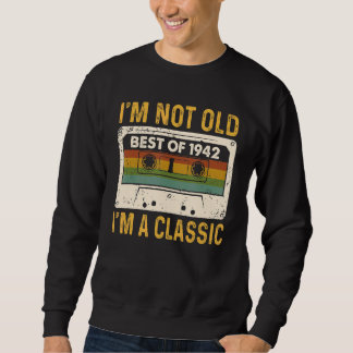 Sweatshirt Meilleur De 1942 80e Anniversaire Bande De Cassett