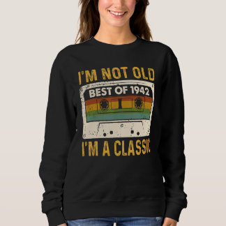 Sweatshirt Meilleur De 1942 80e Anniversaire Bande De Cassett
