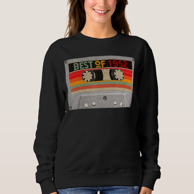 Sweatshirt Meilleur De 1952 Bande de cassette Mixtape 70e Ann (Devant)