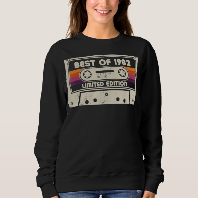 Sweatshirt Meilleur De 1982 40e Anniversaire Bande De Cassett (Devant)