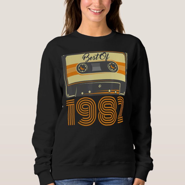 Sweatshirt Meilleur De 1982 40e Anniversaire Cassette 1 (Devant)