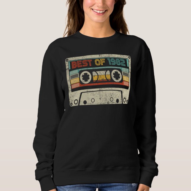 Sweatshirt Meilleur De 1982 40e Anniversaire Cassette 4 (Devant)