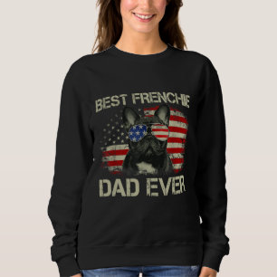 Sweatshirt Meilleur Français Papa Jamais Bulldog American Dra