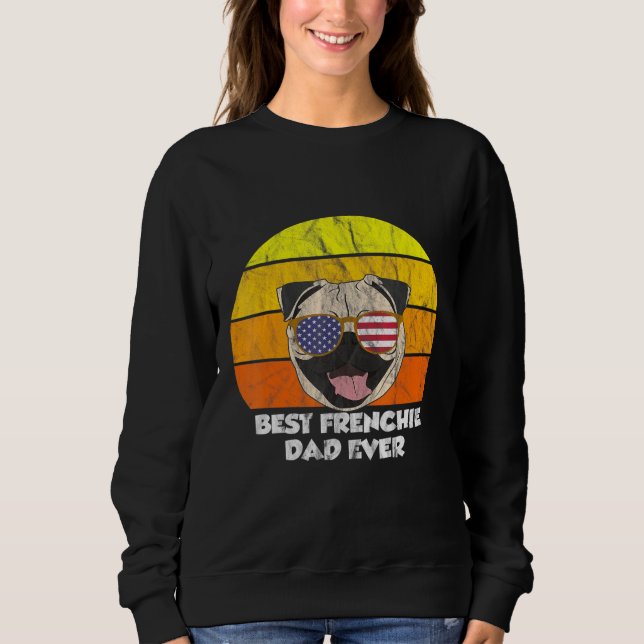 Sweatshirt Meilleur Frenchie Papa Ever Bulldog 1 (Devant)