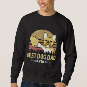 Sweatshirt Meilleur Frenchie Papa Jamais Retro Vintage Puppy