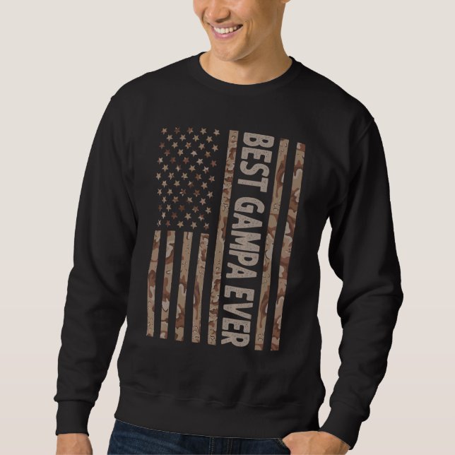 Sweatshirt Meilleur Gampa jamais nous Drapeau Américain Grand (Devant)