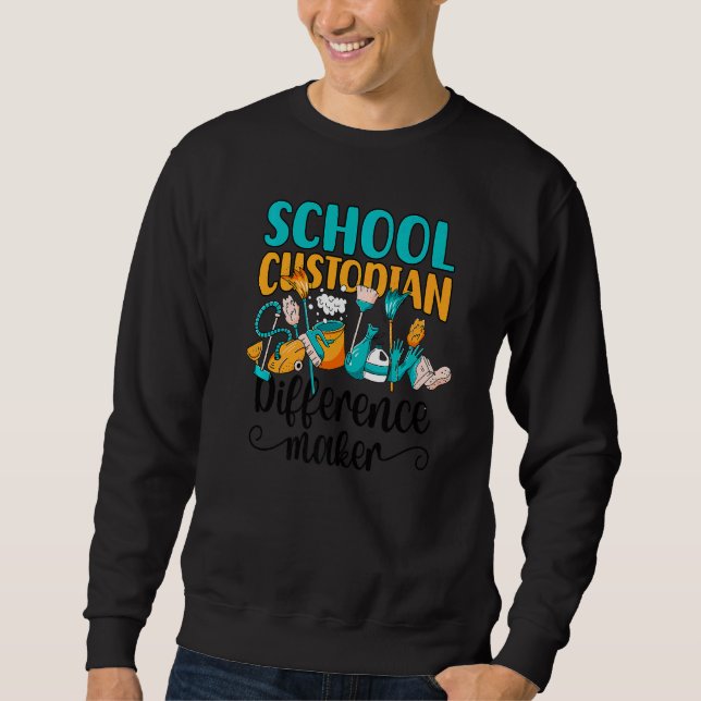 Sweatshirt Meilleur Gardien de l'école Différencier Maker Éco (Devant)