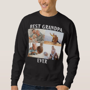 Sweatshirt Meilleur Grand-Père Ever 4 Collage de photos Créez