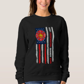 Sweatshirt Meilleur Grandy Pompiers Hommes Drapeau Américain