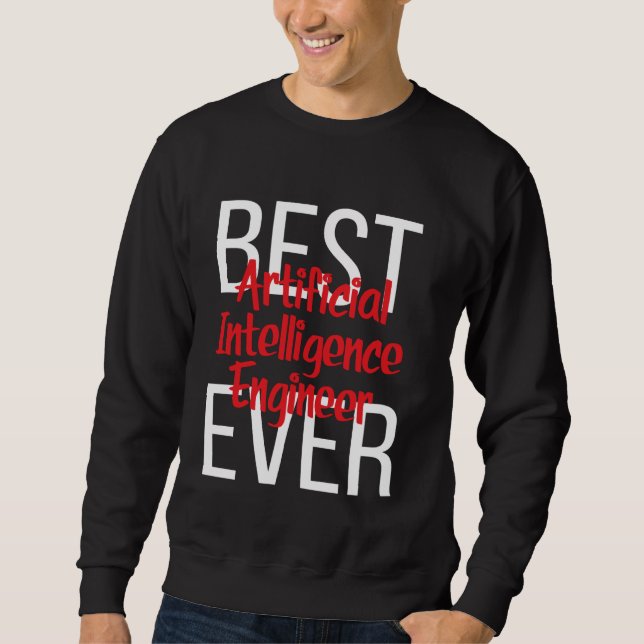 Sweatshirt Meilleur ingénieur en intelligence artificielle ja (Devant)