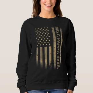 Sweatshirt Meilleur Joyeux Jour Américain Grunge Drapeau Amér
