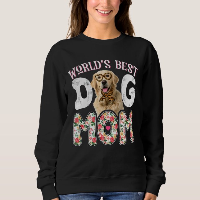 Sweatshirt Meilleur Labrador 1 Chien Maman Leopard Mère (Devant)